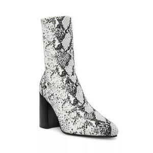 Steve Madden Women's Snake Print Textile Trent Knit Ankle Bootie Shoes Size 9M